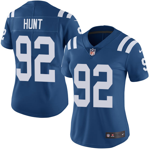 Indianapolis Colts #92 Limited Margus Hunt Royal Blue Nike NFL Home Women Vapor Untouchable jerseys
